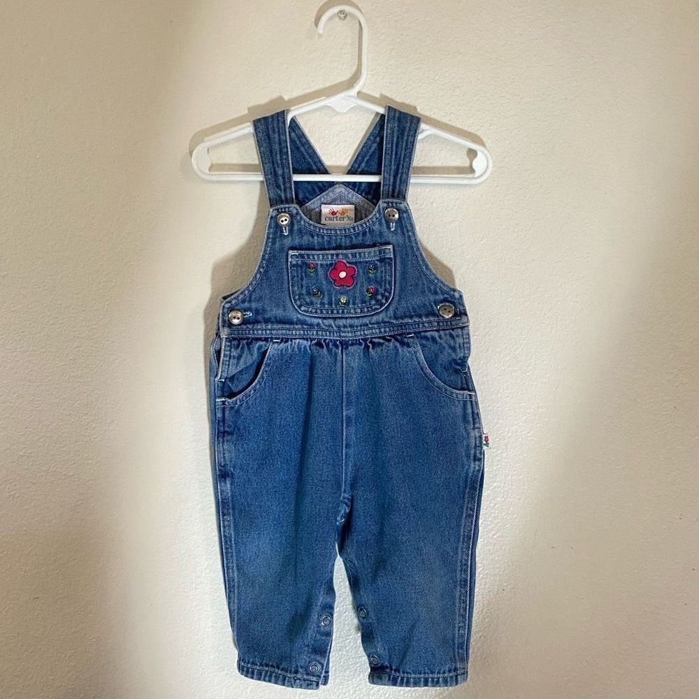 Vintage Carter’s Floral Embroidered Overalls